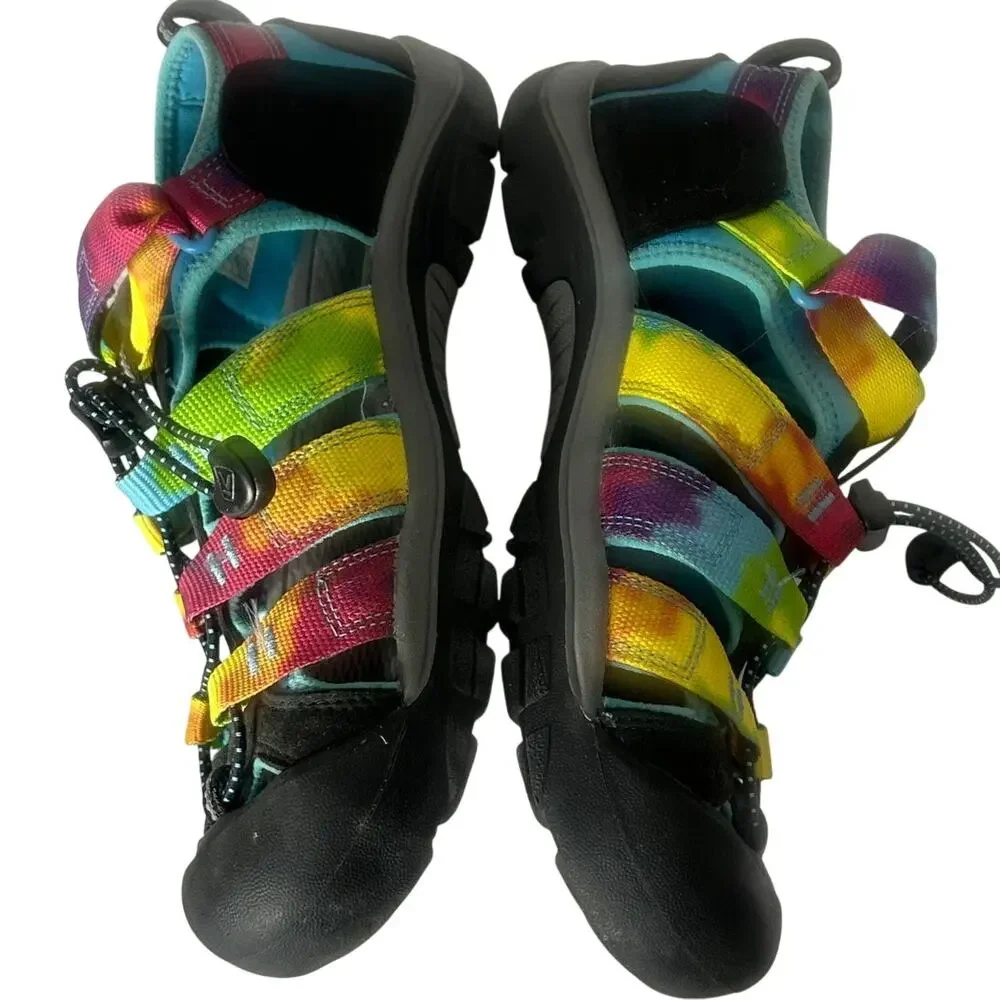 Keen Newport H2 US size 6 Unisex sandals colorful tie-dye straps and rubber toe